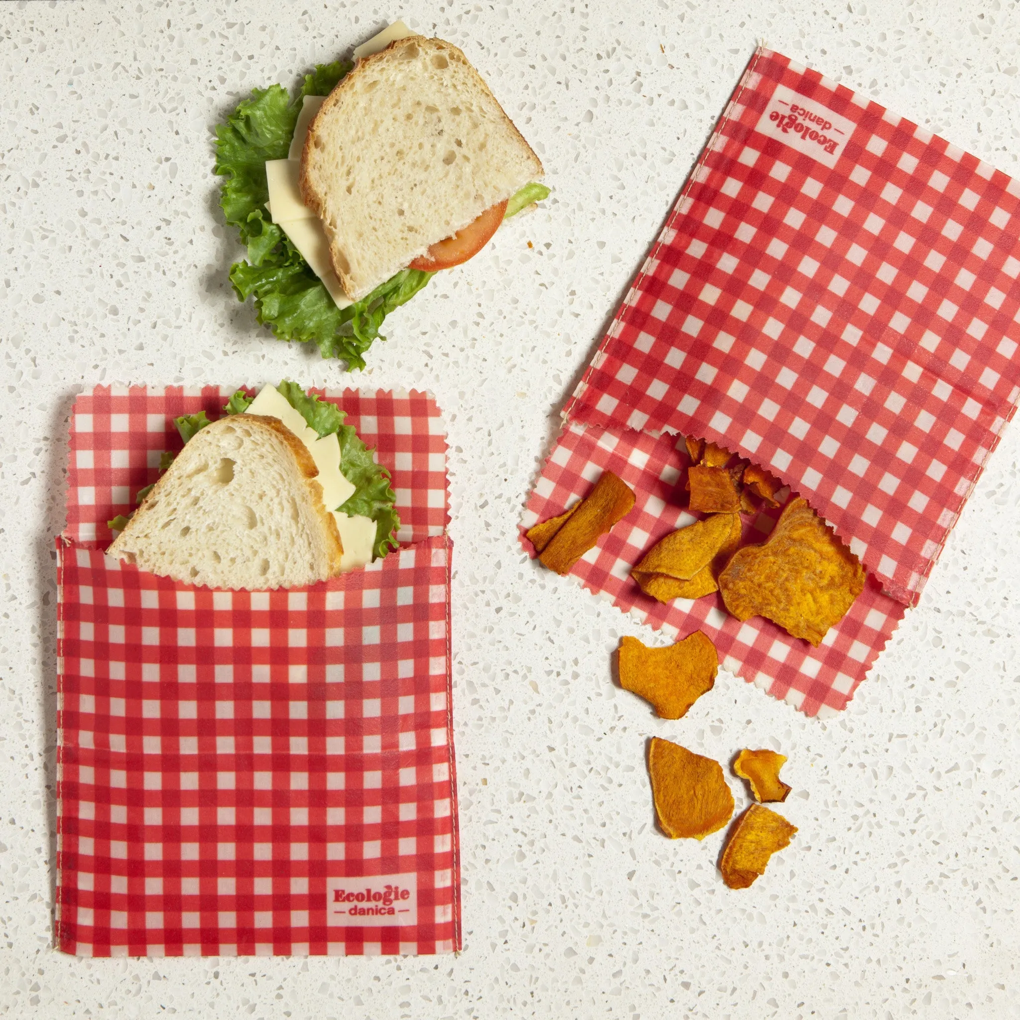 Beeswax Sandwich Bags - Gingham