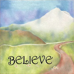 Believe 6 inch Mini Fabric Art Panel