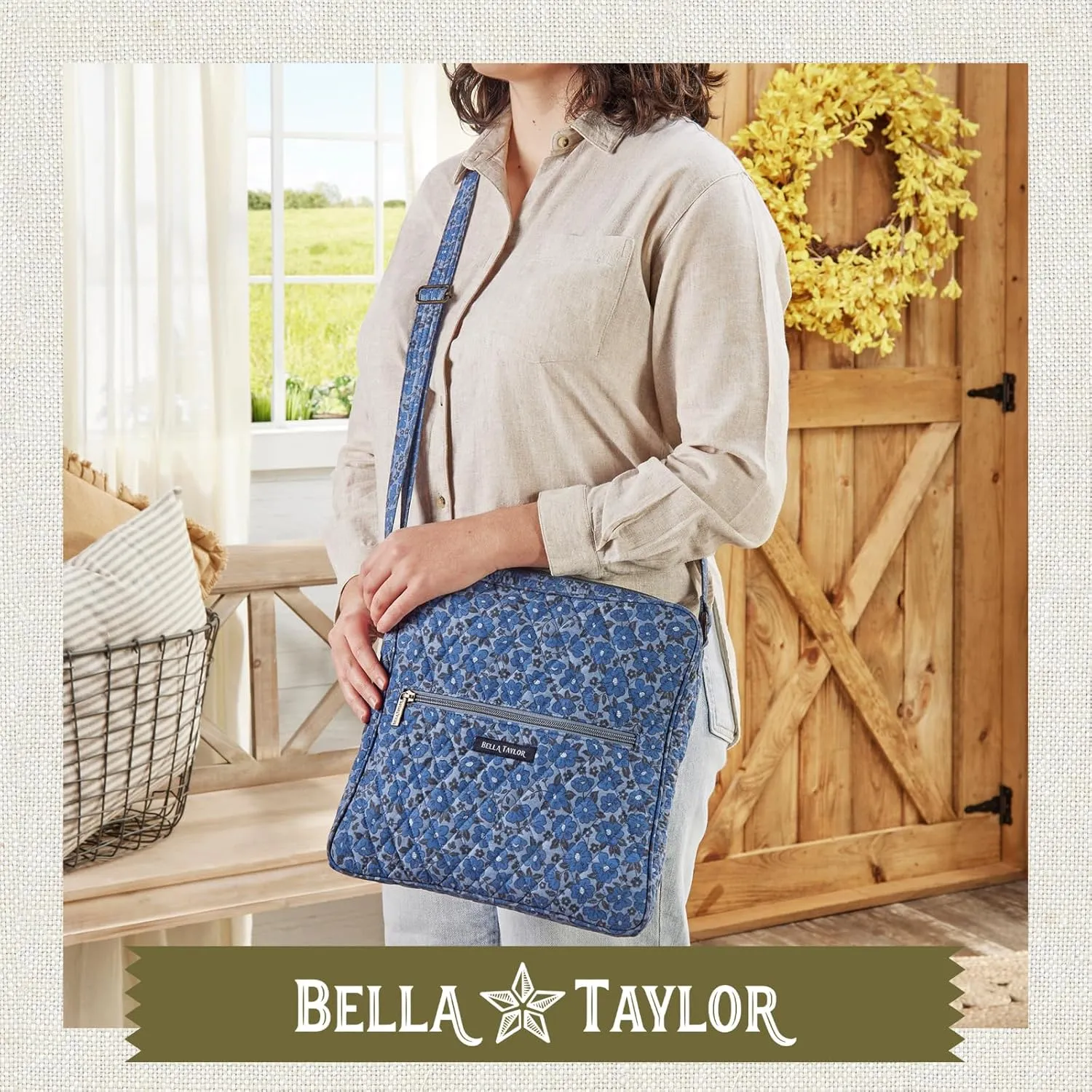 Bella Taylor Large Crossbody Purse for Women | Shoulder Bag with Adjustable Strap