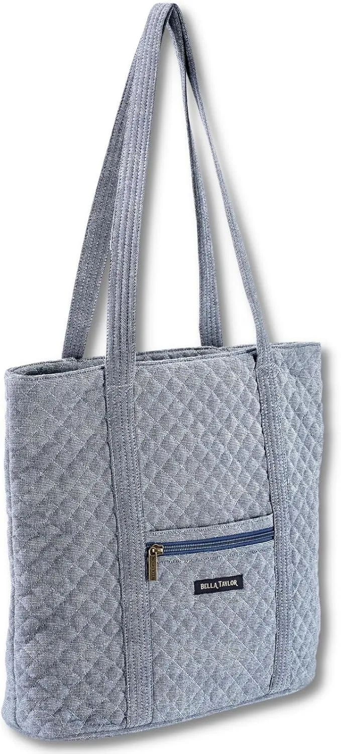 Bella Taylor Large Tote | Lightweight Quilted Fabric Tote Bags for Women
