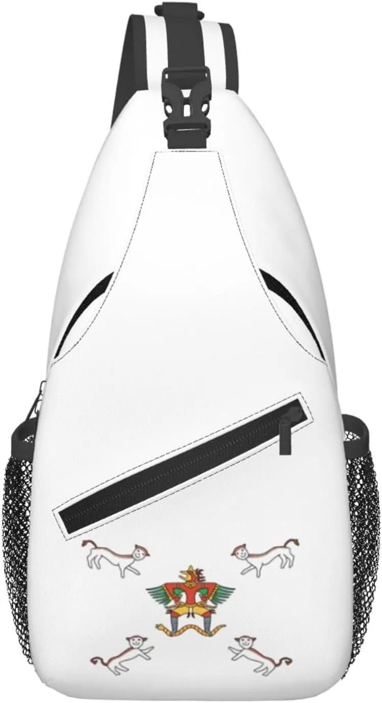 Bendera Kesultanan Bone Crossbody Bags For Women Men Chest Backpack Gym Shoulder Bag Travel Outdoor Sports Casual Crossbody Bags