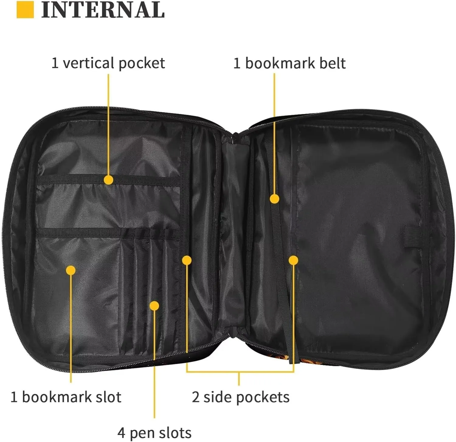 Bible Cover Bible Case for Men Women Zipper Book Carry Case Bible Protective Bag with Handle Portable Bible Bags