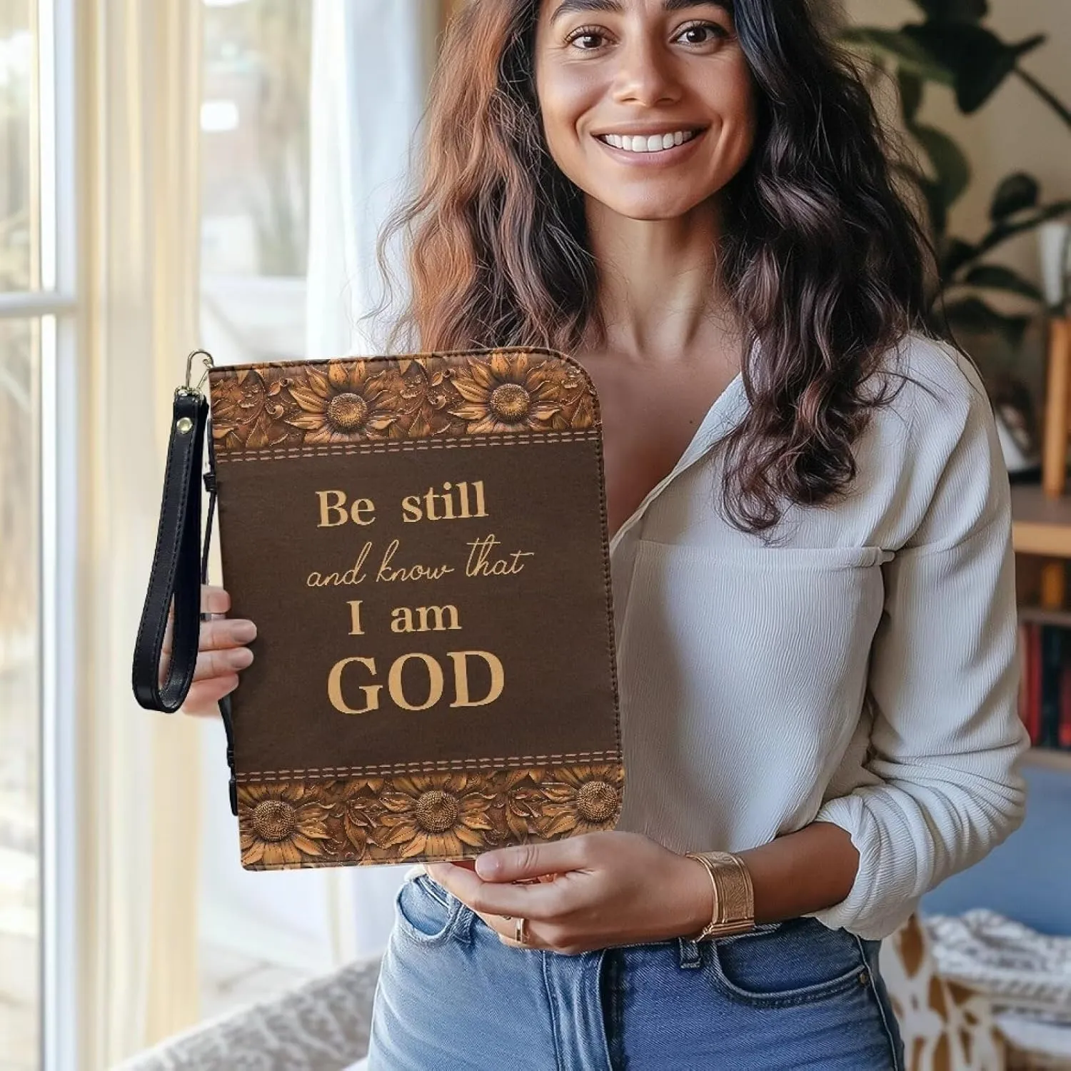 Bible Cover Bible Case for Women Print Bible Case Bible Bag Portable Book Cover Bible Carrying Case for Study