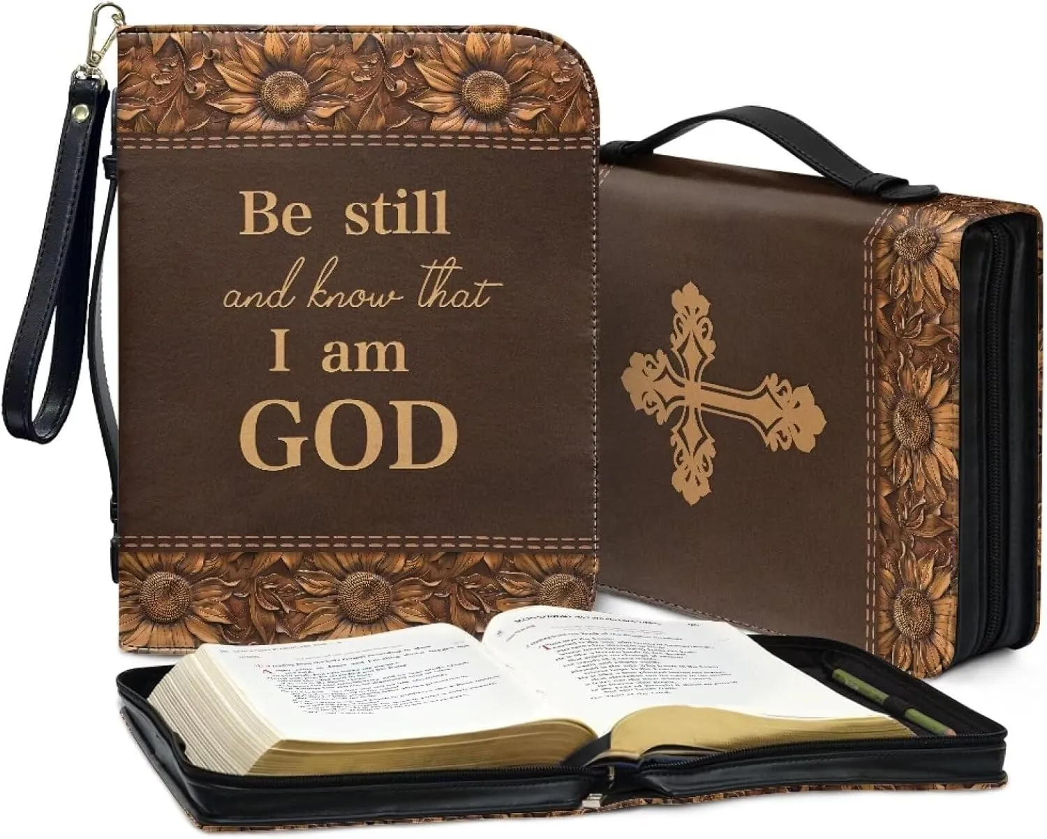 Bible Cover Bible Case for Women Print Bible Case Bible Bag Portable Book Cover Bible Carrying Case for Study