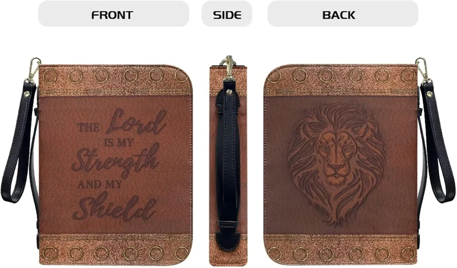 Bible Cover Carrying Book Case Church Bag Bible Protective with Handle and Ribbon Gift for Lady Men L-2XL