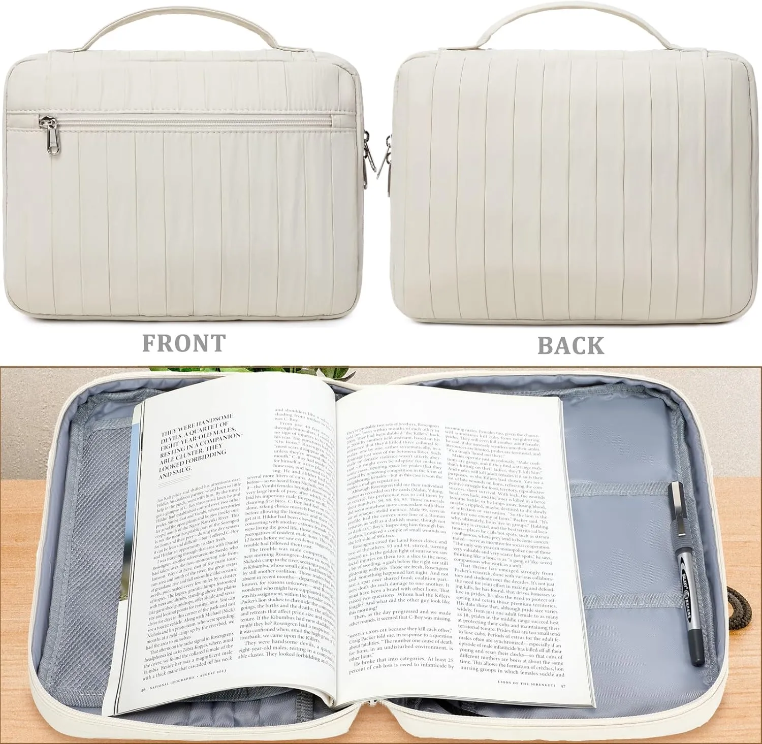 Bible Cover Case for Women, Bible Carrying Case for Women, Bible Bags for Women Organizer, Bible Study Supplies Gift for Women