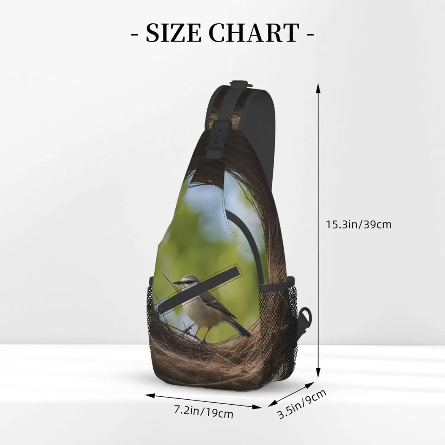 Black And Gold Flowers Crossbody Bag Chest Shoulder Bag Small Casual Backpack Suitable For Women Men Hiking