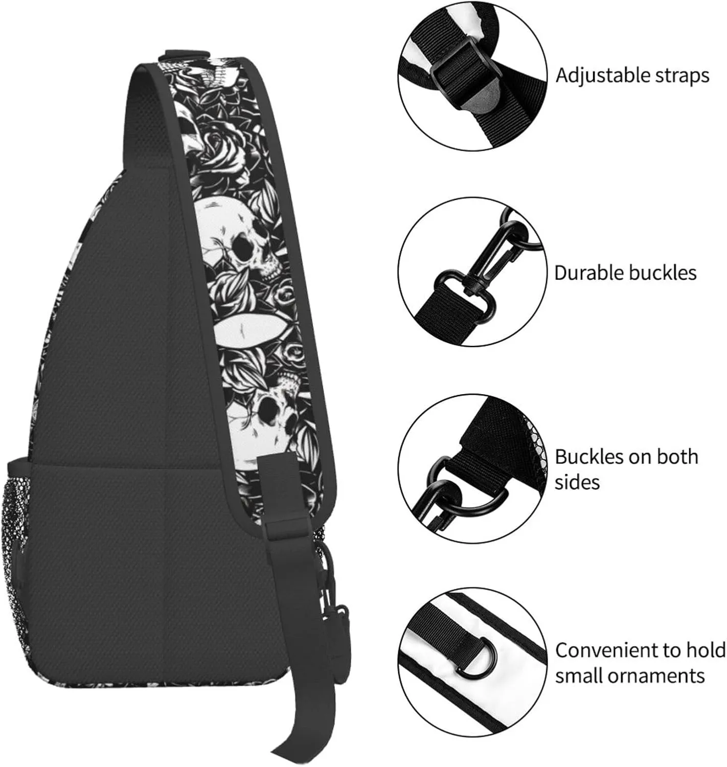 Black And White Soccer Ball Pattern Crossbody Bag Chest Shoulder Bag Small Casual Backpack Suitable For Women Men Hiking