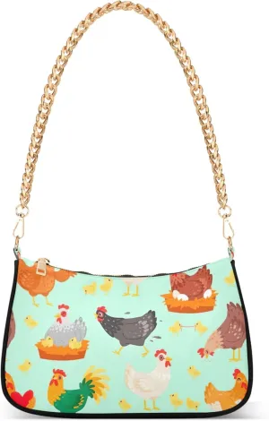 Black White Penguin Cute Purse Bag Hobo Formal Purse Women Small Handbag Chain Shoulder Strap