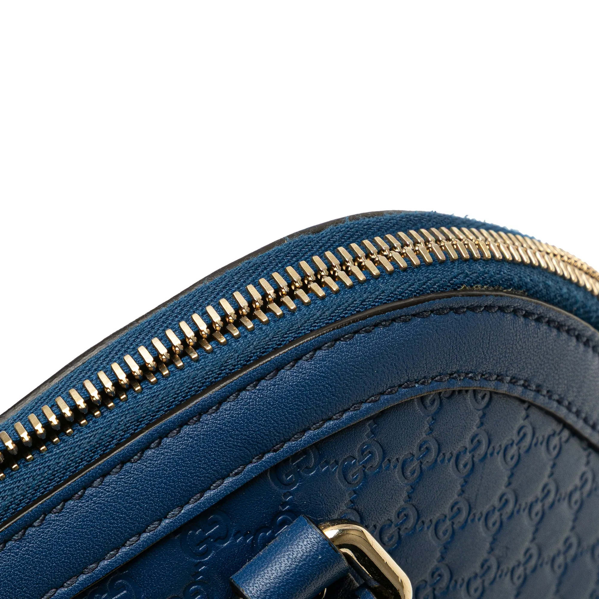 Blue Gucci Mini Microguccissima Dome Satchel