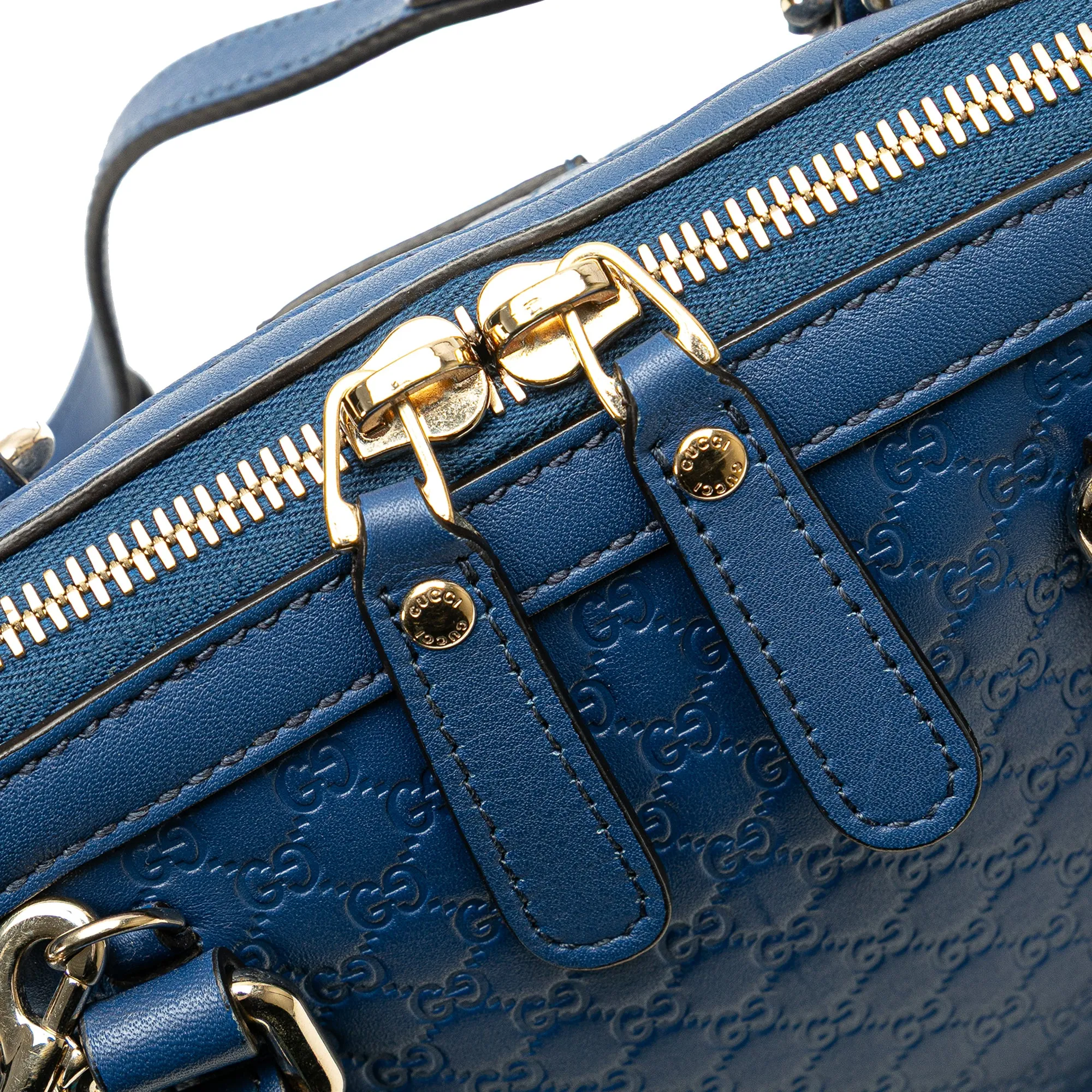 Blue Gucci Mini Microguccissima Dome Satchel