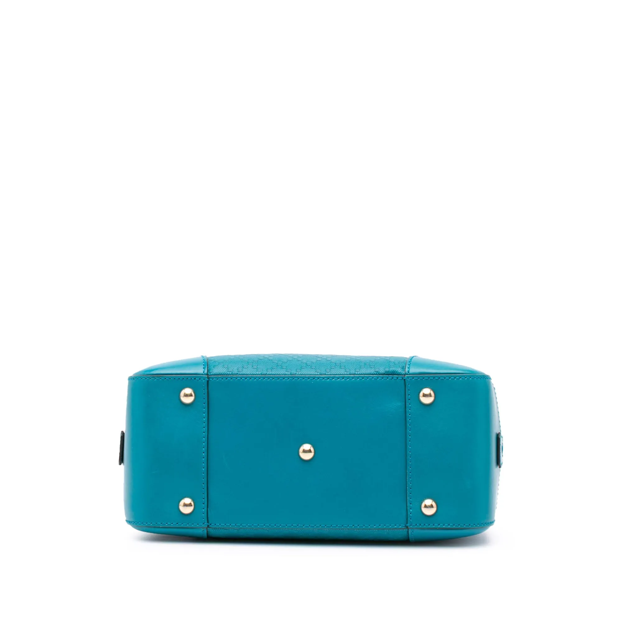 Blue Gucci Small Diamante Leather Bright Satchel