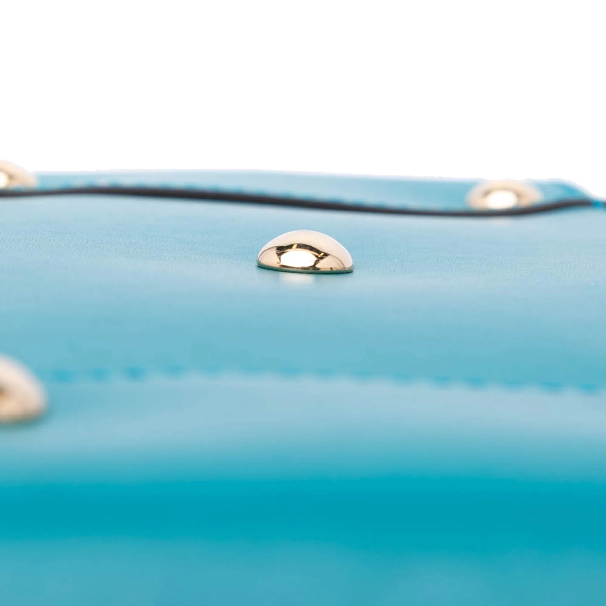 Blue Gucci Small Diamante Leather Bright Satchel