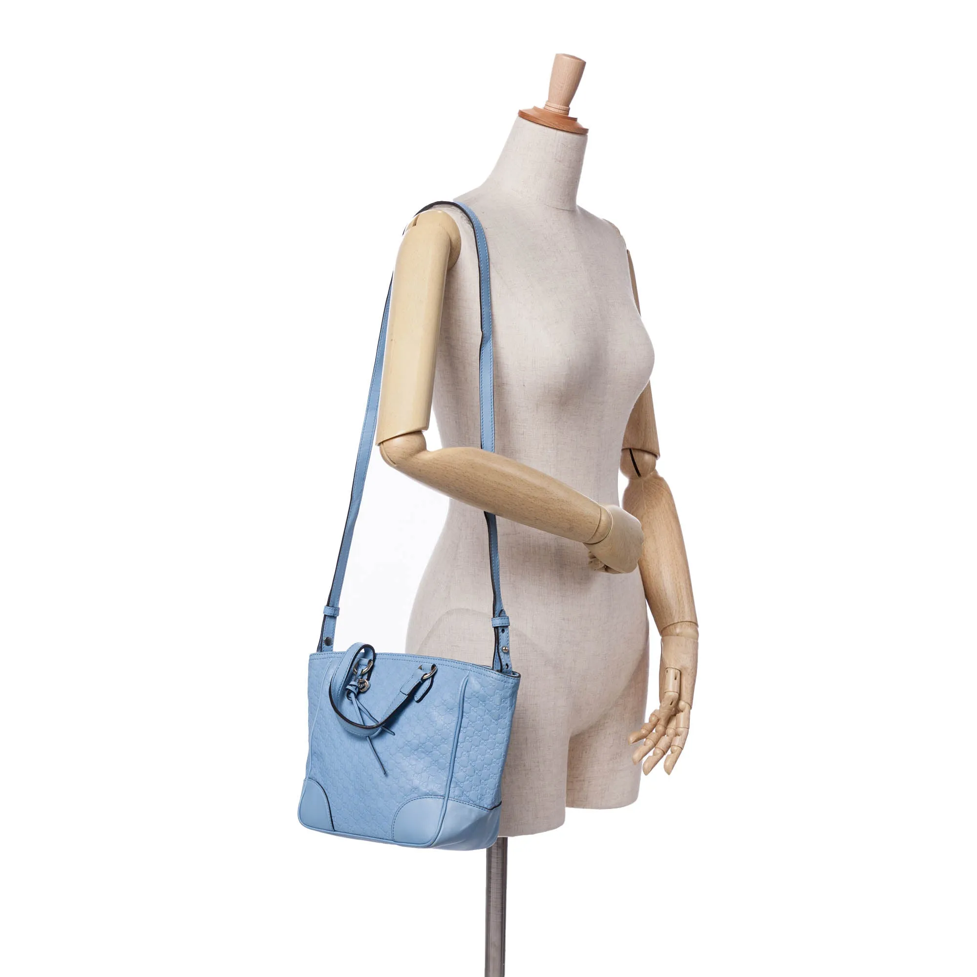 Blue Gucci Small Microguccissima Bree Satchel