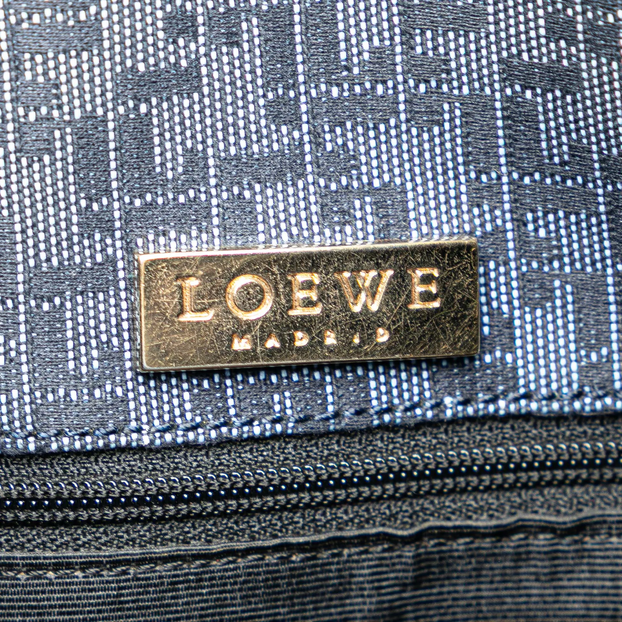 Blue LOEWE Canvas Bucket Bag