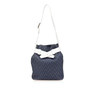 Blue LOEWE Canvas Bucket Bag