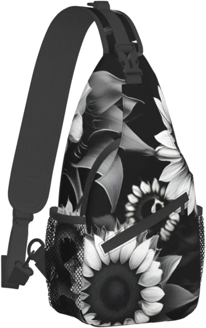 Blue Odonata Pattern Crossbody Bag Chest Shoulder Bag Small Casual Backpack Suitable For Women Men Hiking