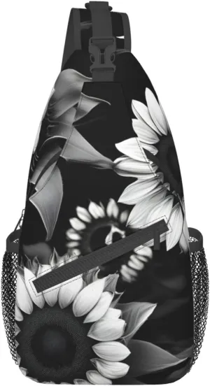 Blue Odonata Pattern Crossbody Bag Chest Shoulder Bag Small Casual Backpack Suitable For Women Men Hiking