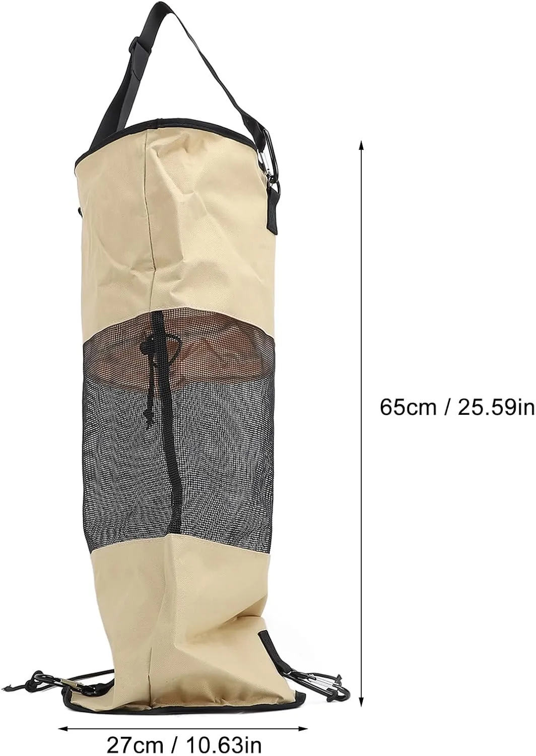 Boat Trash Bag, Reusable Garbage Bag for Household Use By the Sea, for Fishing Camping Golfing Basketball Games and Gardening (Khaki)