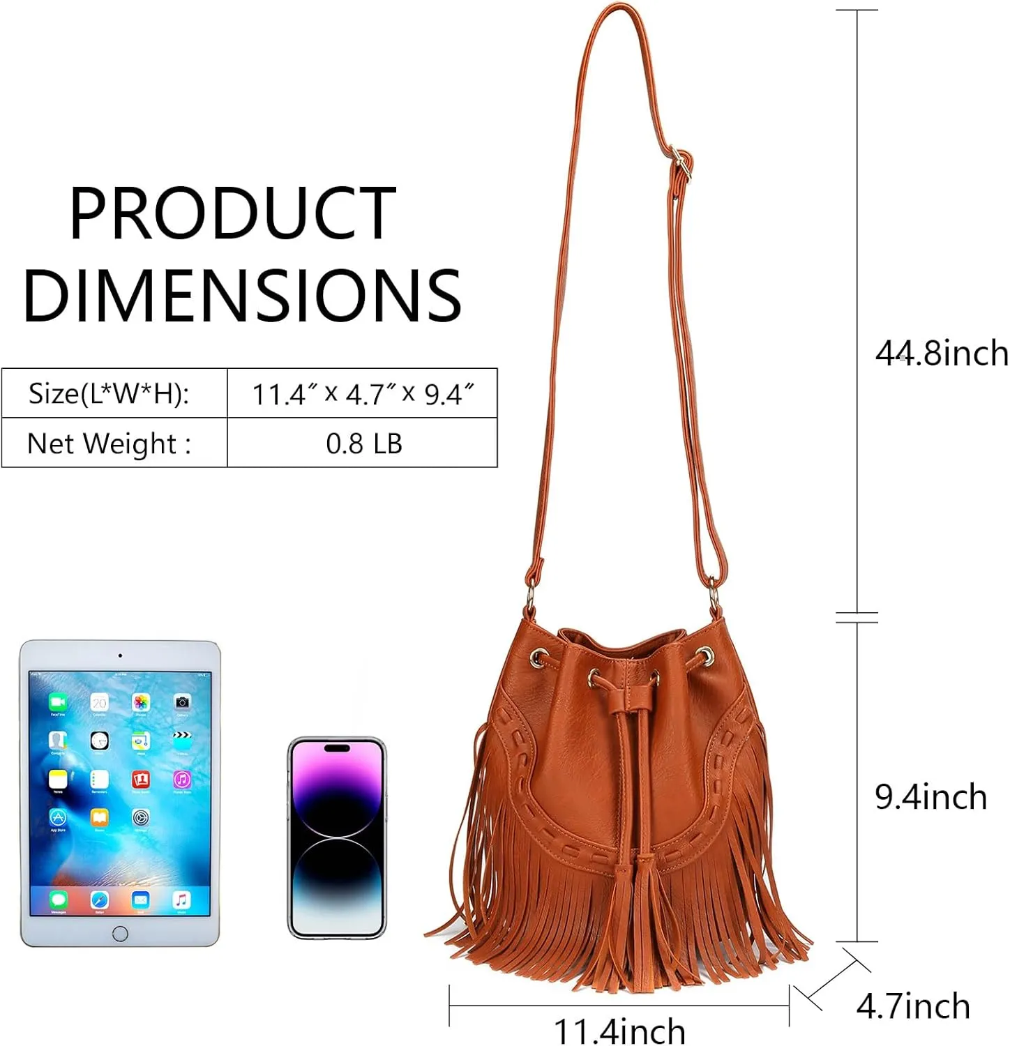 Boho Purses, Boho Bag, Black Fringe Purse, Western Purses for Women, Crossbody Bags for Women, Bucket Bags