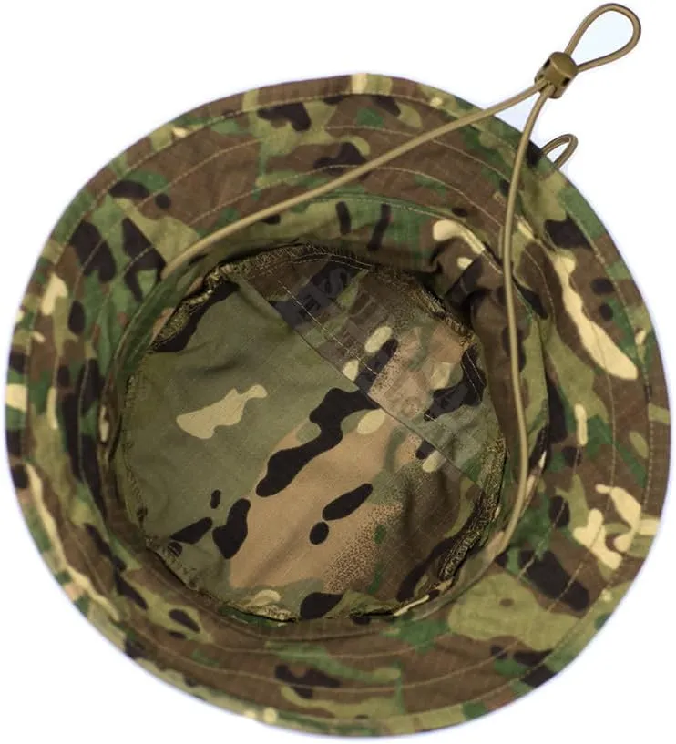Boonie Hat Military Camo Cap Hunter Sniper Ghillie Bucket Hats Adjustable Jungle Bush Hat