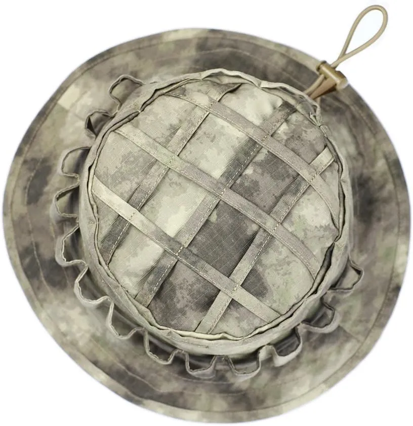 Boonie Hat Military Camo Cap Hunter Sniper Ghillie Bucket Hats Adjustable Jungle Bush Hat