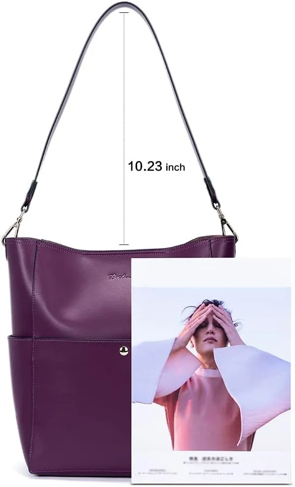 BOSTANTEN Women's Leather Designer Handbags Tote Purses Shoulder Bucket Bags
