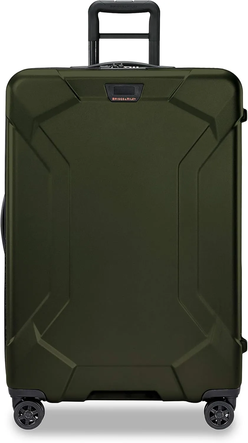 Briggs & Riley 30" Large Spinner - Checked Luggage for Travel, Suitcases with Wheels, Hardside Rolling Bag for Men & Women, Self-Repairing Zipper - Torq Collection, Hunter Green