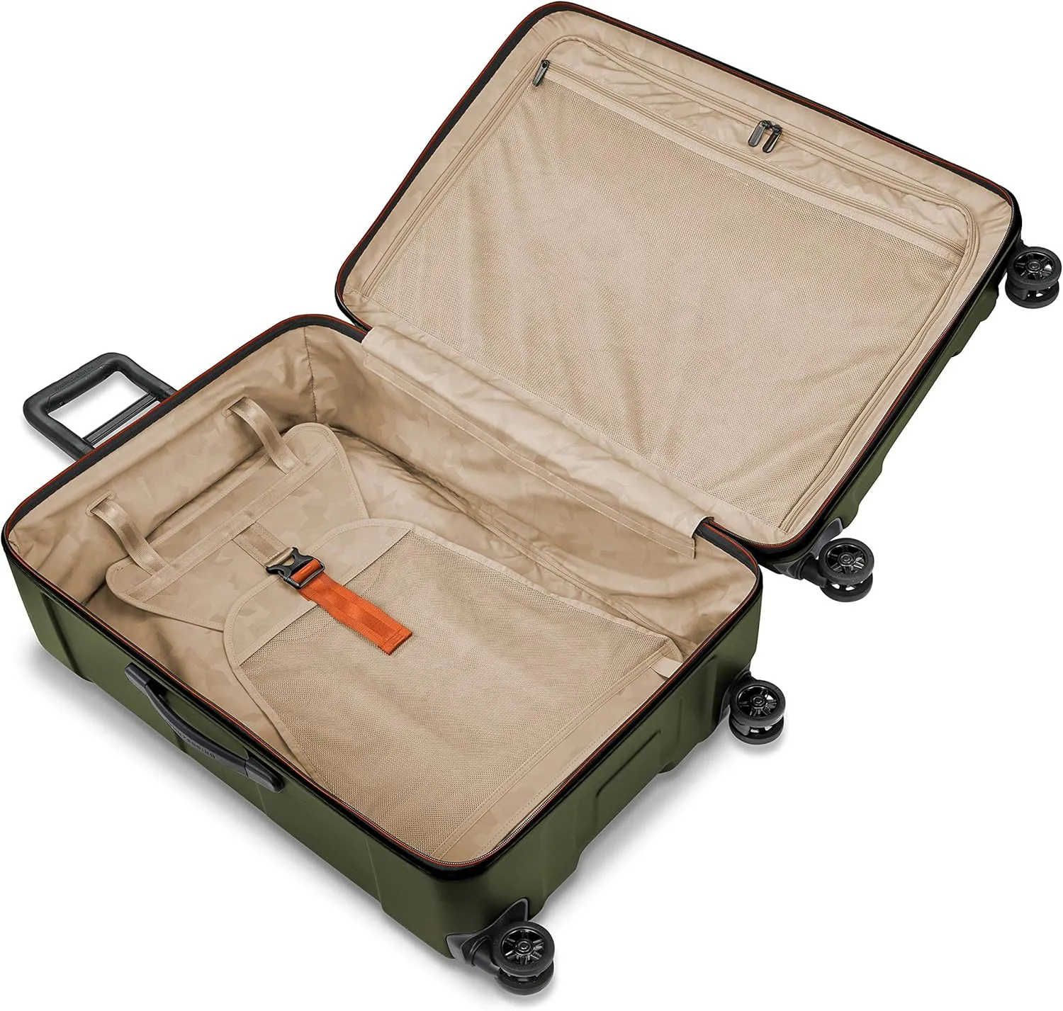 Briggs & Riley 30" Large Spinner - Checked Luggage for Travel, Suitcases with Wheels, Hardside Rolling Bag for Men & Women, Self-Repairing Zipper - Torq Collection, Hunter Green