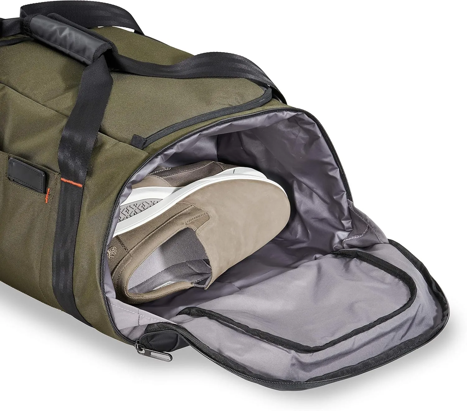 Briggs & Riley Large Travel Duffle Bag for Planes & Gym - Carry On Bag for Women & Men, Weekender & Overnight Luggage, Fits Most Overhead Bins, Adjustable Shoulder Strap - ZDX Collection, Hunter