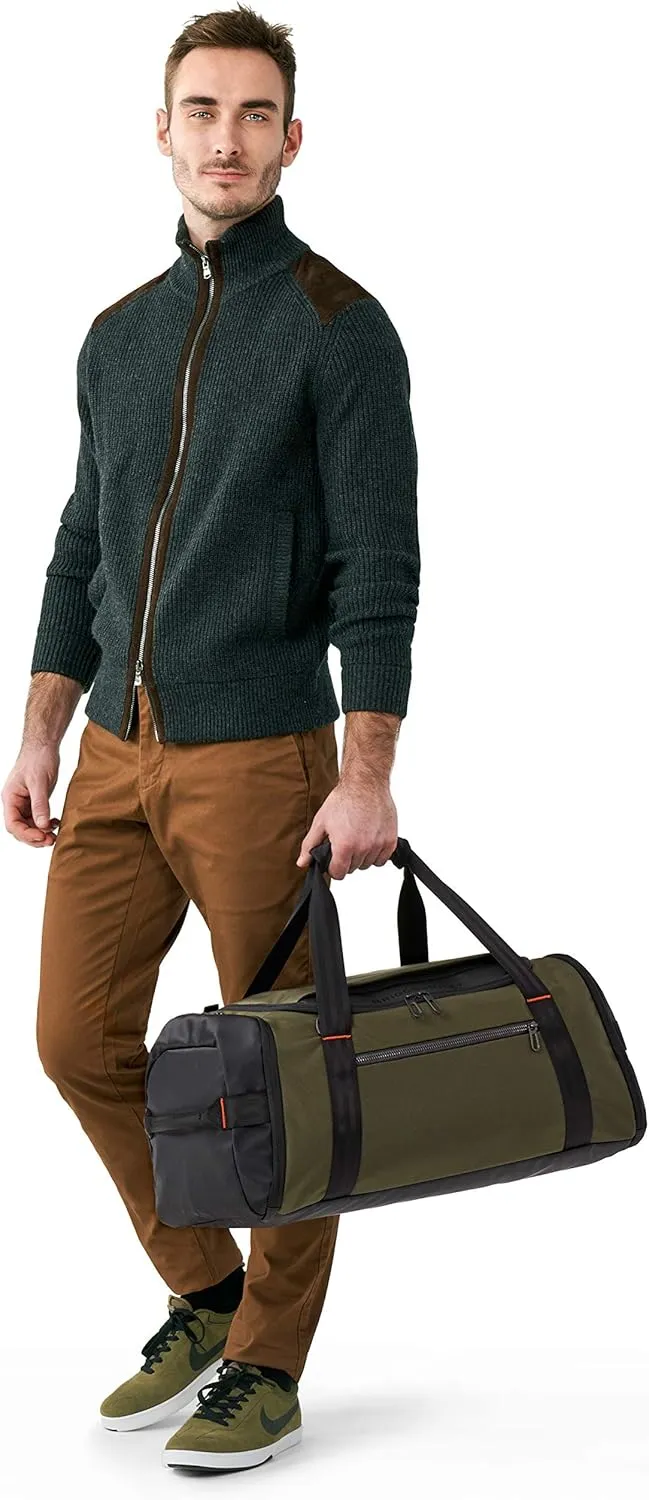 Briggs & Riley Large Travel Duffle Bag for Planes & Gym - Carry On Bag for Women & Men, Weekender & Overnight Luggage, Fits Most Overhead Bins, Adjustable Shoulder Strap - ZDX Collection, Hunter