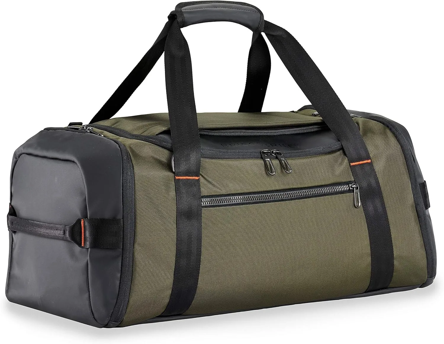Briggs & Riley Large Travel Duffle Bag for Planes & Gym - Carry On Bag for Women & Men, Weekender & Overnight Luggage, Fits Most Overhead Bins, Adjustable Shoulder Strap - ZDX Collection, Hunter