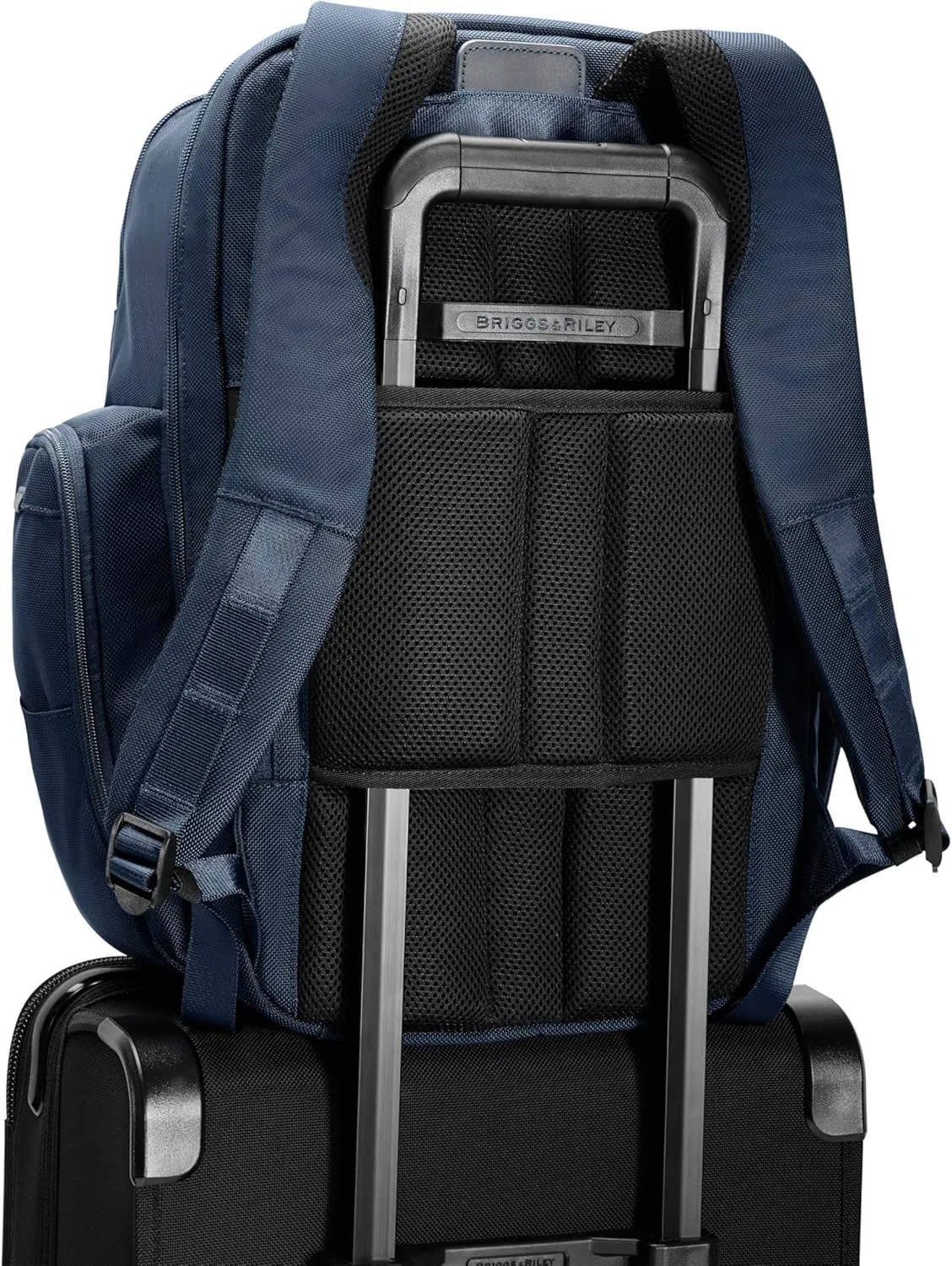 Briggs & Riley Traveler Backpack - Carry On Travel Backpack for Women & Men, Personal Item Travel Bag, Lightweight & Durable, Padded Straps, Fits up to 15" Laptop - Baseline Collection, Navy