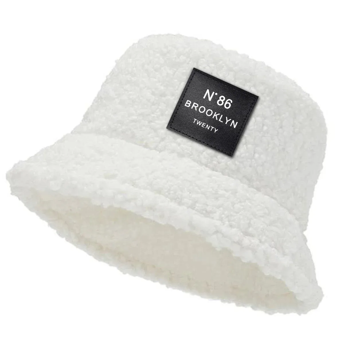 Brooklyn Label Lambhair Bucket Hat Unisex Sunscreen Cap