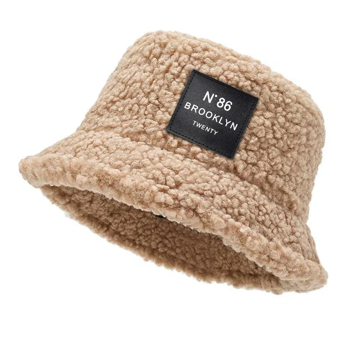 Brooklyn Label Lambhair Bucket Hat Unisex Sunscreen Cap