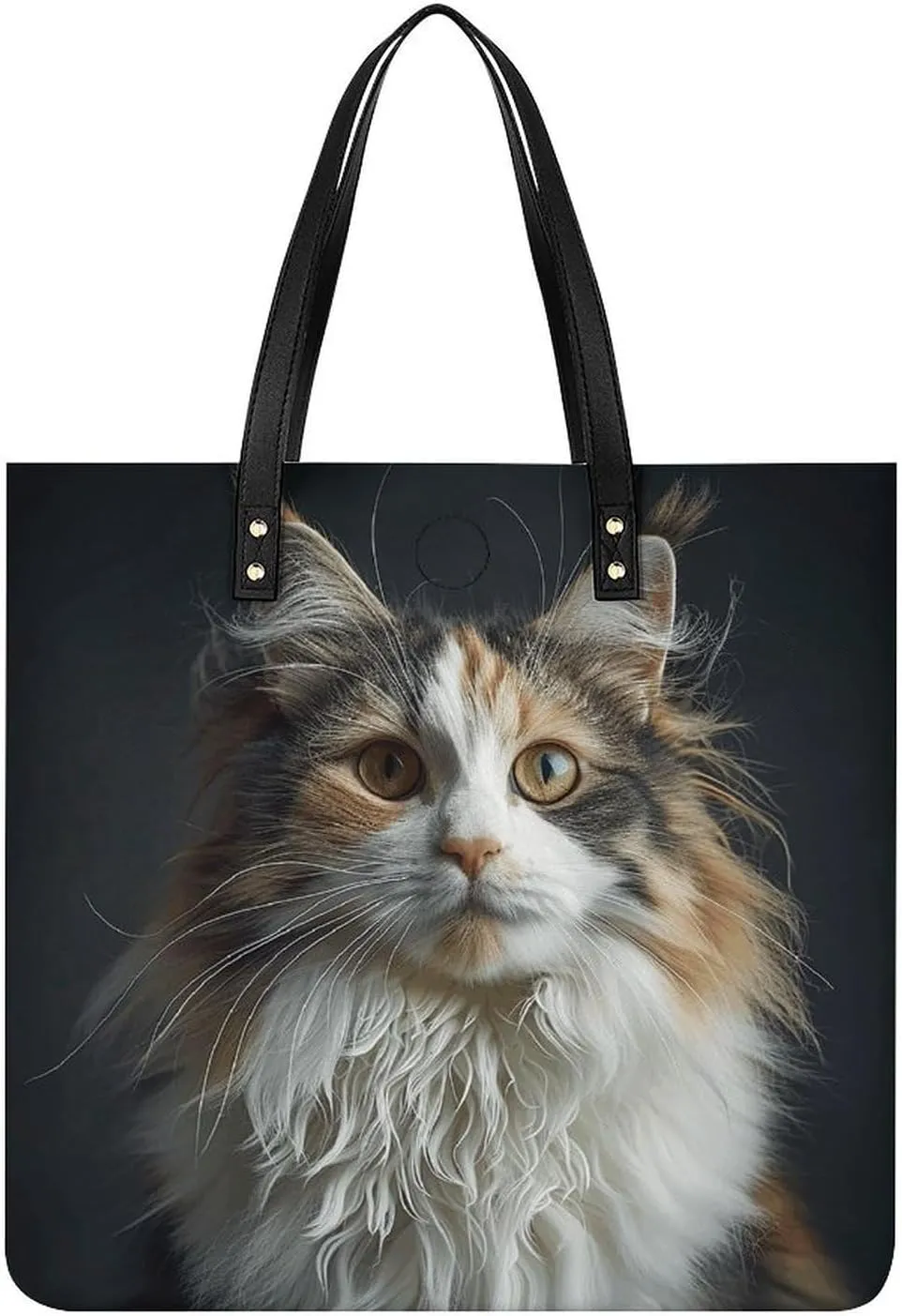 Brown And Gray Fur Tote Bag Durable Water-Resistant Handbags Lightweight Tote for Travel Work Book