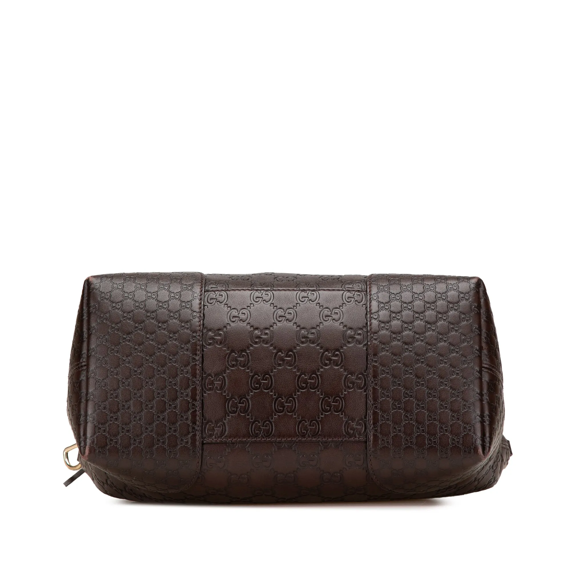 Brown Gucci Medium Guccissima Bree Fold Over Tote Satchel