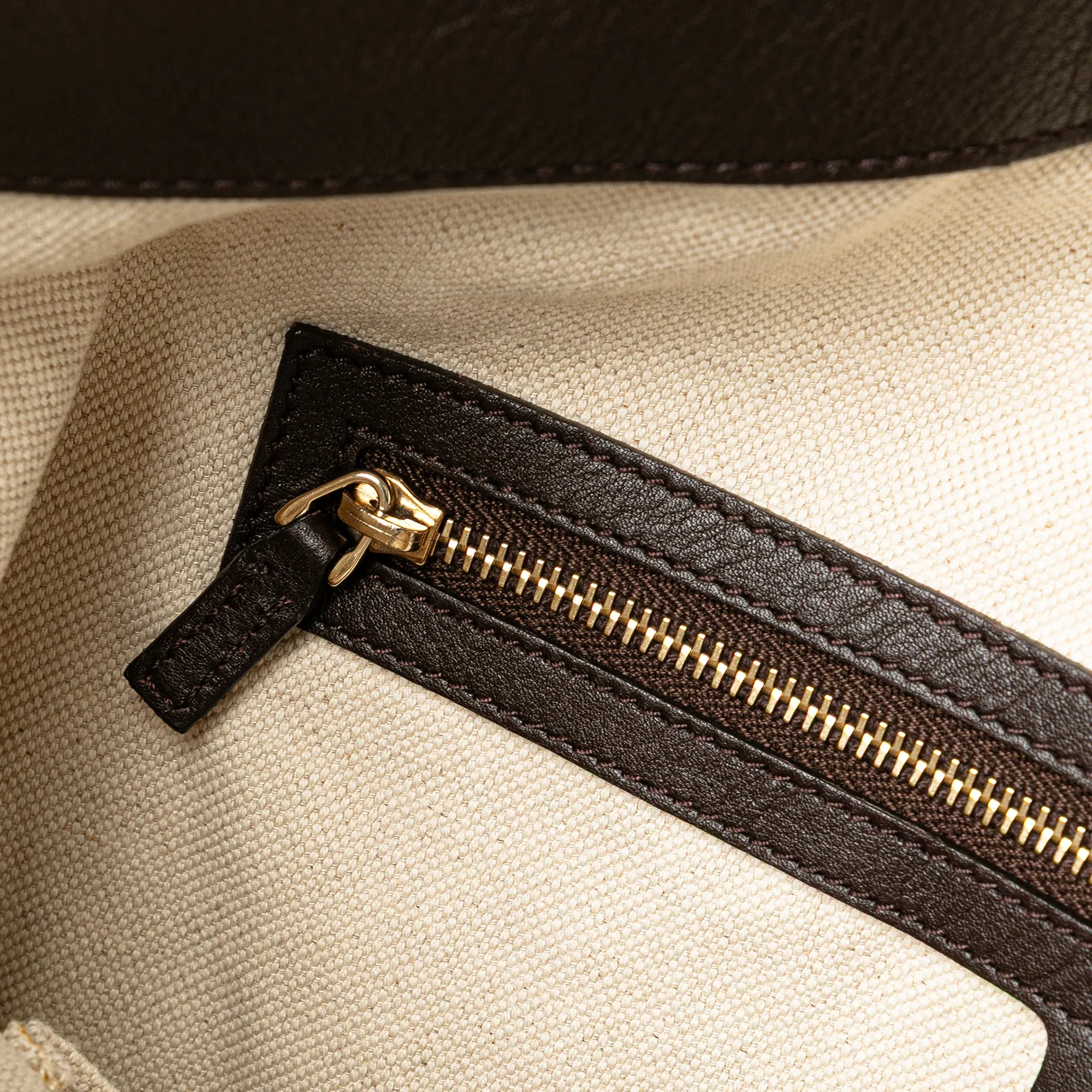 Brown Gucci Medium Guccissima Bree Fold Over Tote Satchel