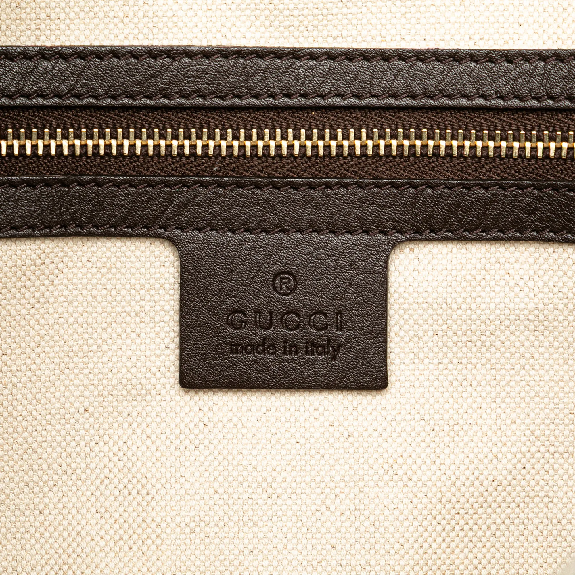 Brown Gucci Medium Guccissima Bree Fold Over Tote Satchel