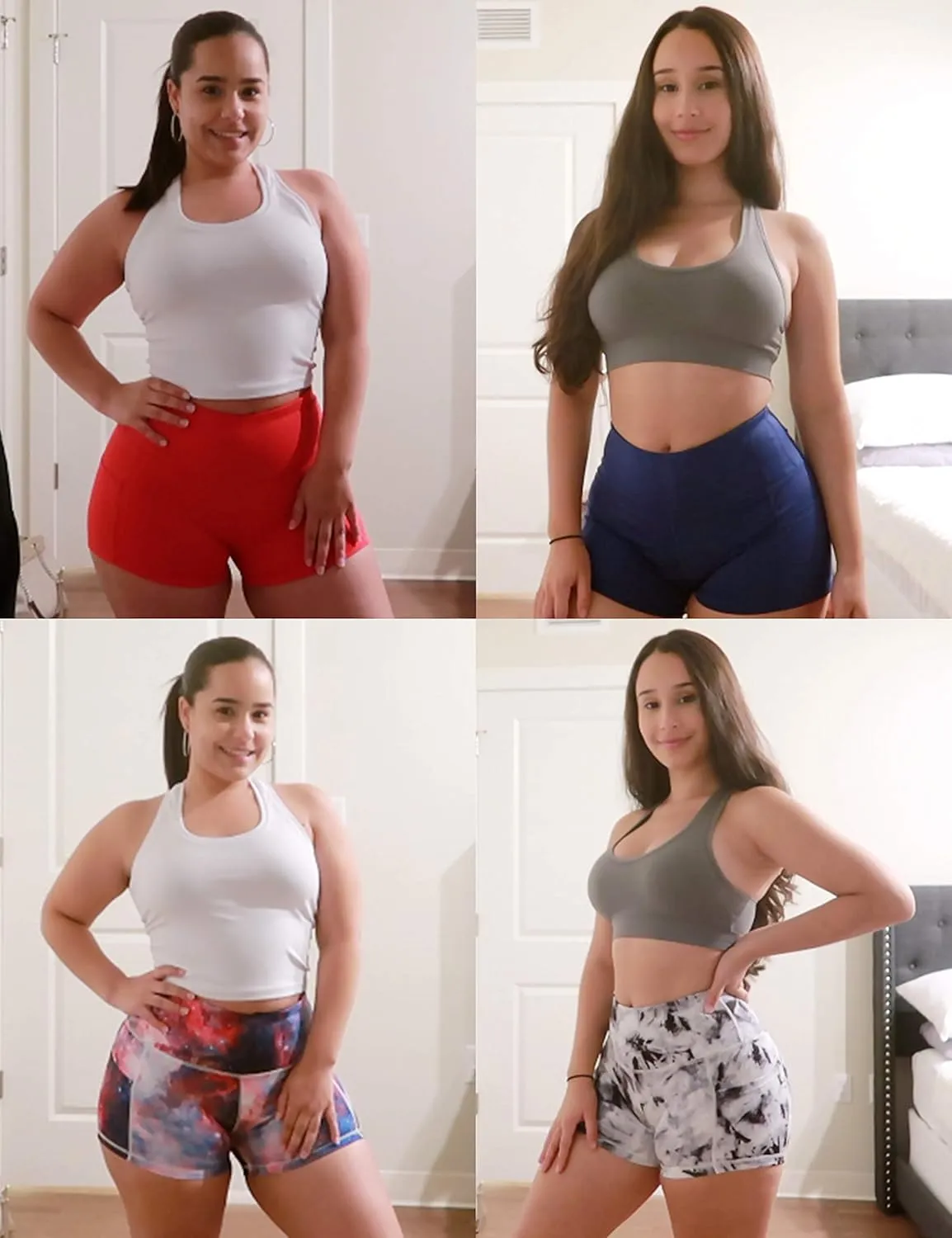 BUBBLELIME 2.5"/4"/5" Basic/Out Pockets Women's High Waist Tummy Control Yoga Shorts 4 Way Stretch Running Workout Shorts