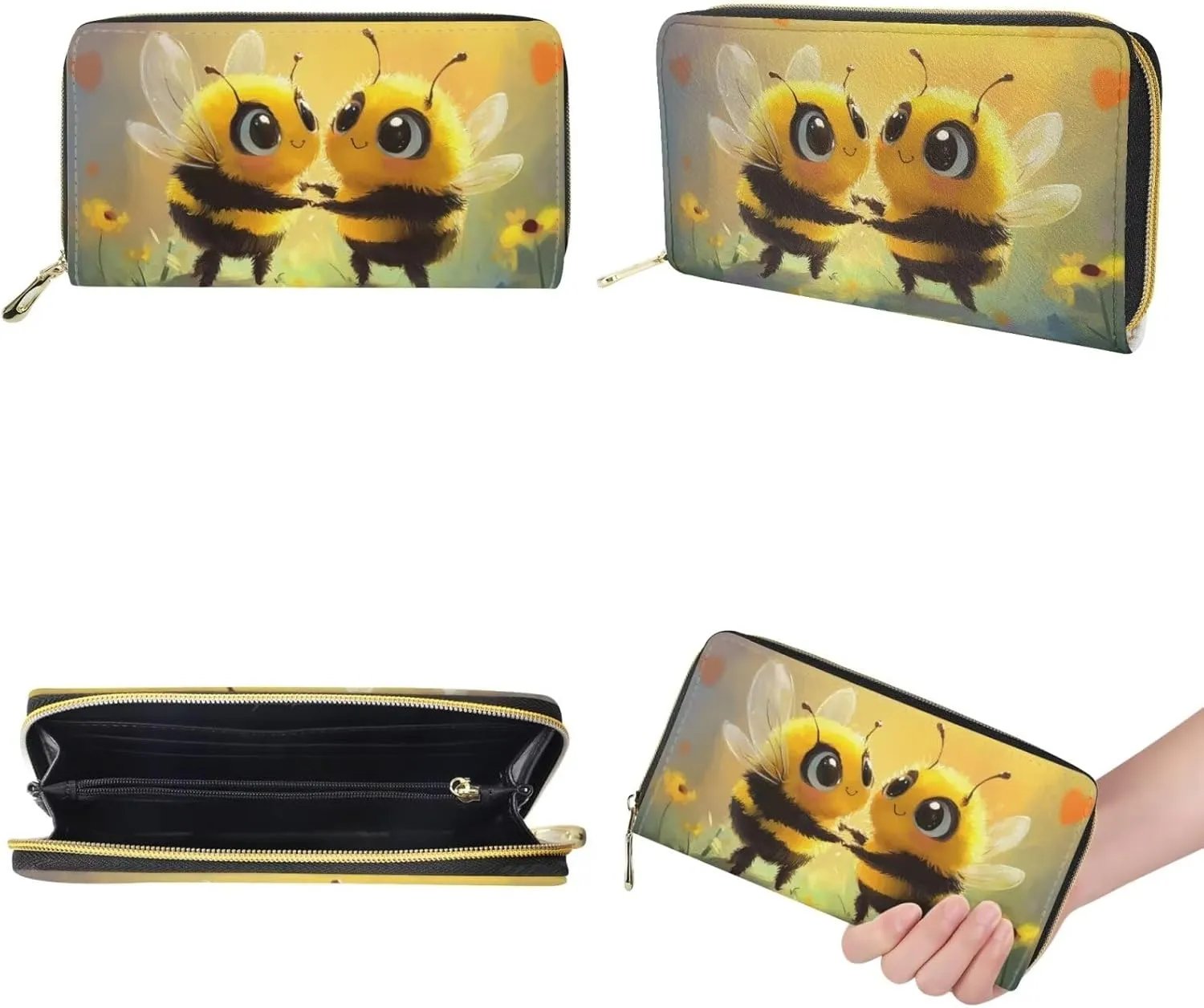 Bucket Bags for Women Long Wallet 2 Pcs Valentine's Day Shoulder Bag Set