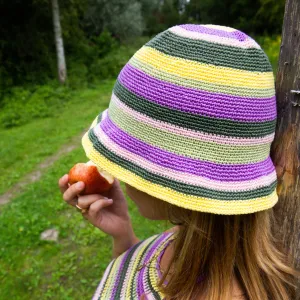 Bucket Hat Purple/Khaki