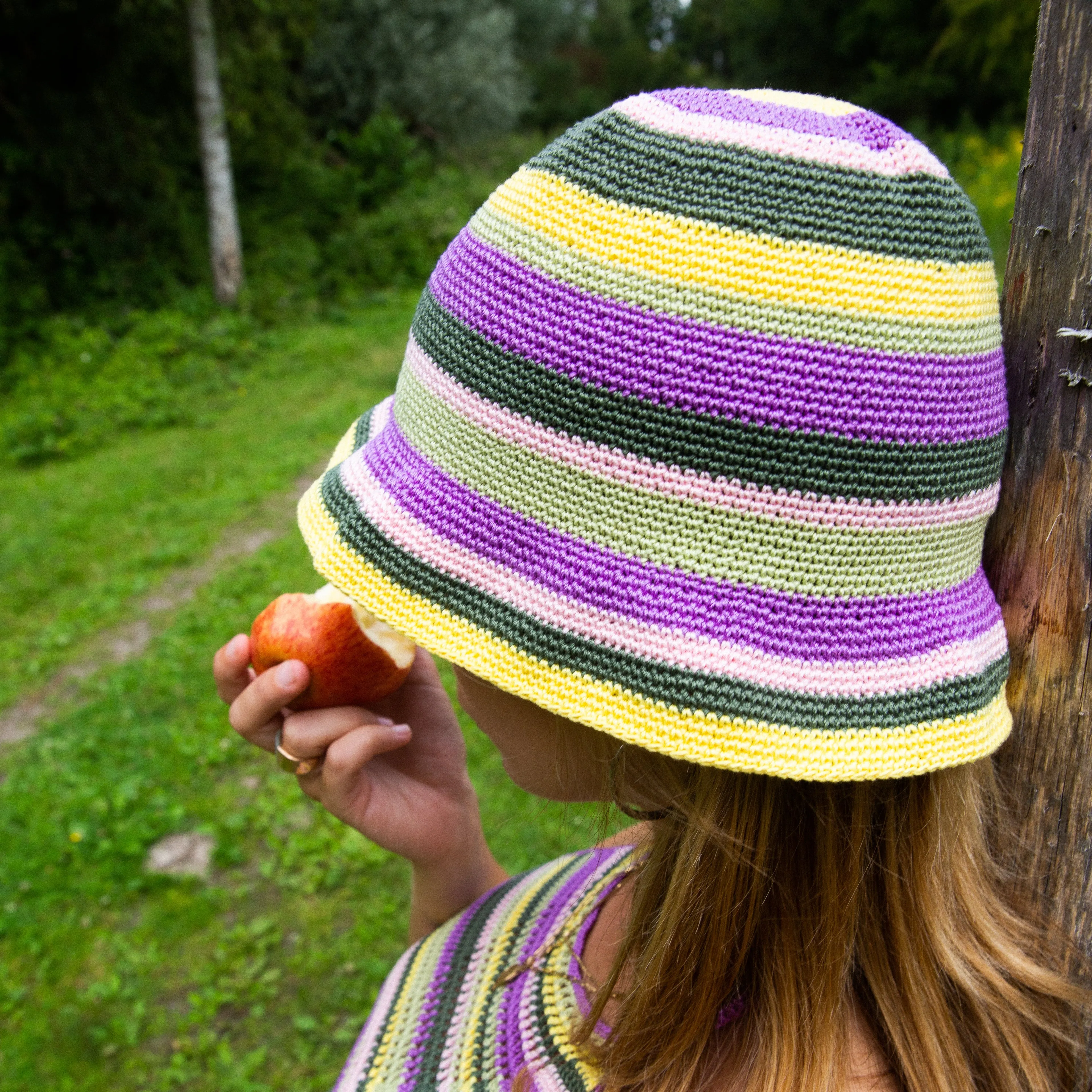 Bucket Hat Purple/Khaki