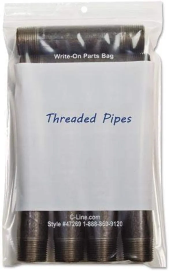 C-Line Write-On Reclosable Small Parts Storage Bags, 6 x 9 Inches, 1000 per Box (47269)