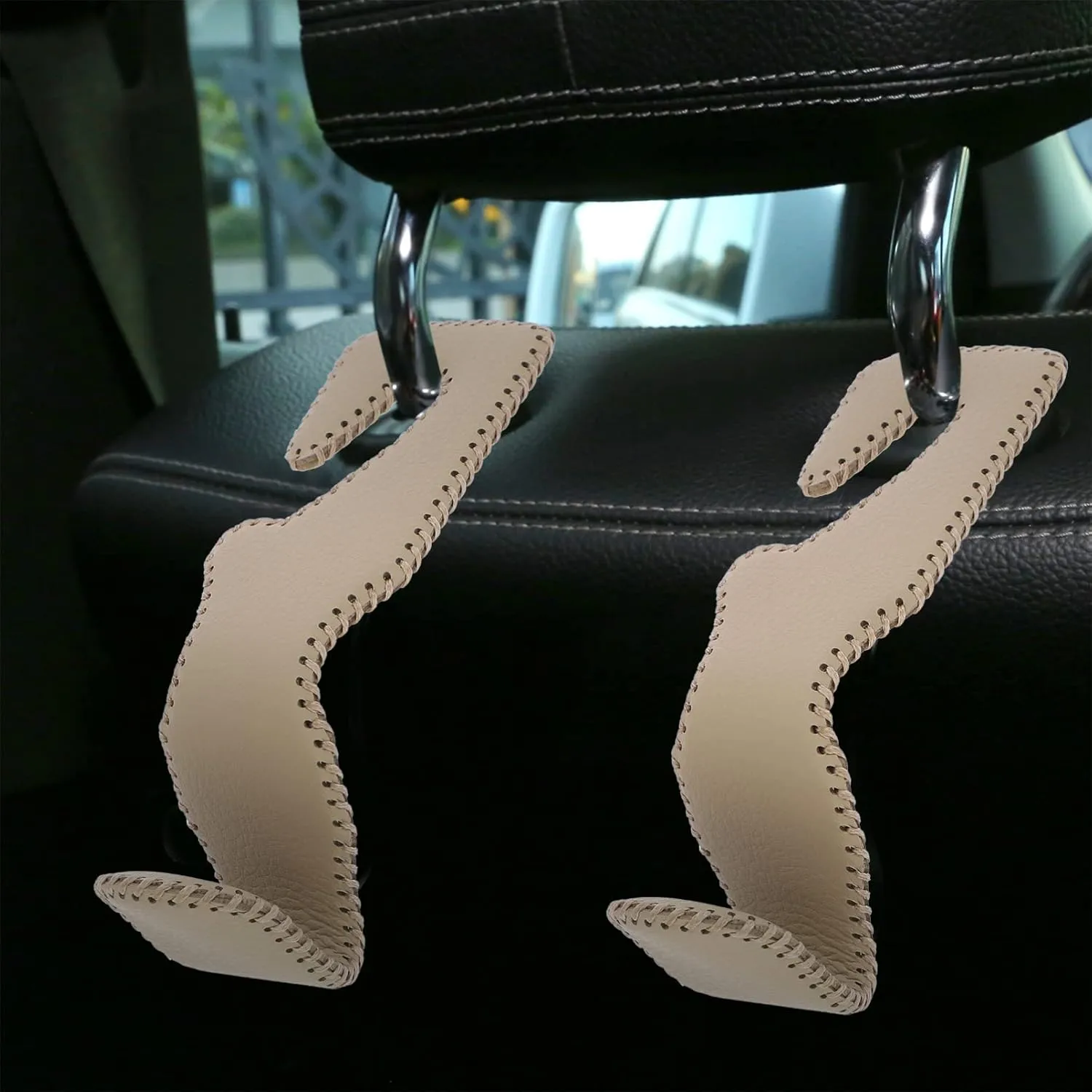 Cabilock 2sets 2pcs Car Back Seat Headrest Hangers Multi Functional Hooks for Handbags Umbrellas Supplies Organize Your Vehicle with Ease and Enjoy Clutter Ride 2pcs*2
