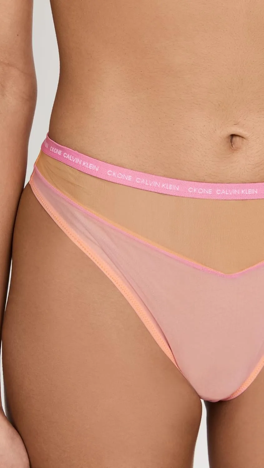 Calvin Klein Women's Ck One Sheer Pride High Waist Tanga