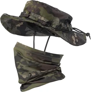 Camo Boonie Sun Hat with Face Mask UV Protection Fishing Hat Bucket Hat for Hunting Hiking Military Tactical Safari