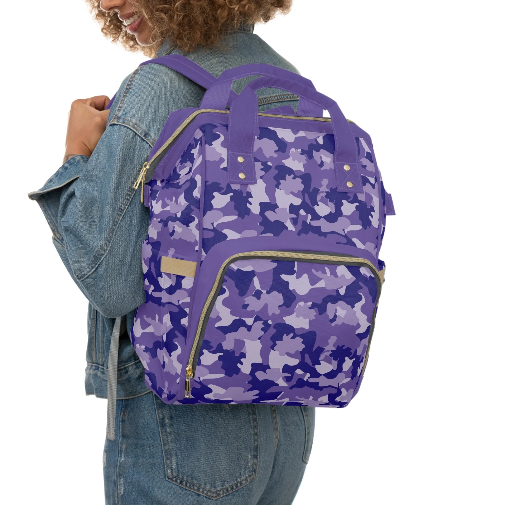 Camouflage Diaper Backpack - Durable Nylon Camo Baby Bag for Outdoorsy Parents, Spacious & Multifunctional Camo Diaper Backpack