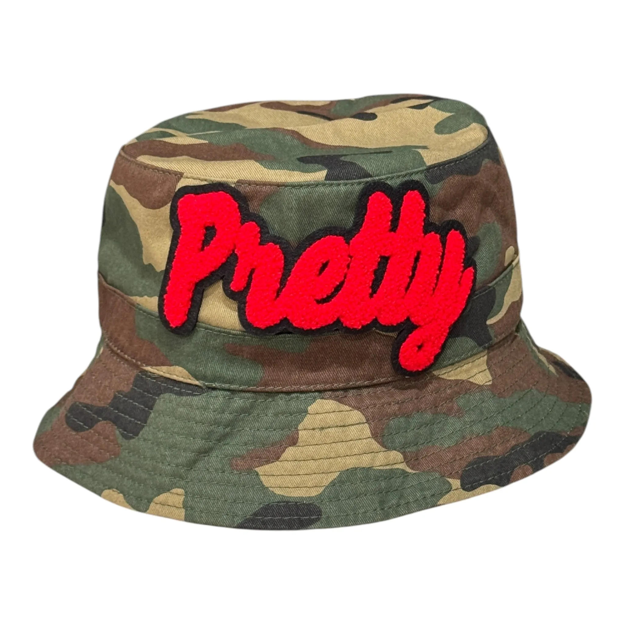 Camouflage Print Pretty Bucket Hat Red for Stylish Comfort