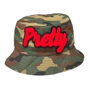 Camouflage Print Pretty Bucket Hat Red for Stylish Comfort